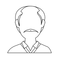man old cartoon icon vector illustration graphic design