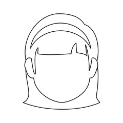 woman face cartoon icon vector illustration graphic design