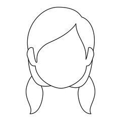 woman face cartoon icon vector illustration graphic design