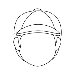 boy faceless avatar icon vector illustration graphic design