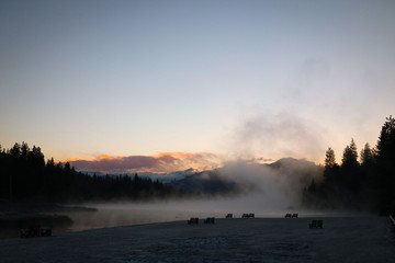 Sunrise on a snow covered June morning 2017