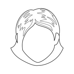 woman face cartoon icon vector illustration graphic design