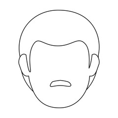 man faceless avatar icon vector illustration graphic design