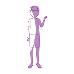 Boy faceless avatar icon vector illustration graphic design