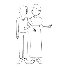 Married couple old icon vector illustration graphic design