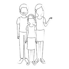 young family cartoon icon vector illustration graphic design