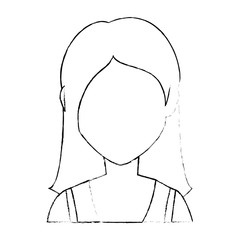 woman faceless head icon vector illustration graphic design