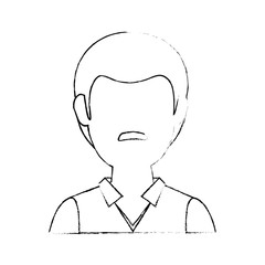 man faceless head icon vector illustration graphic design