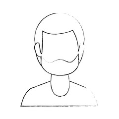 man faceless head icon vector illustration graphic design