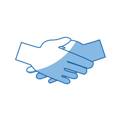 huma hand shake cooperation support vector illustration