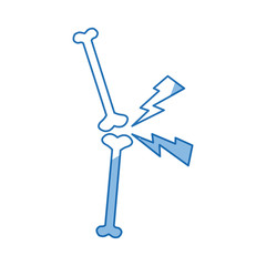 drawing bone human pain anatomical vector illustration