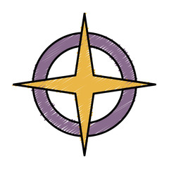 location star icon over white background vector illustration