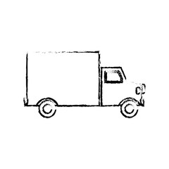 truck vehicle transport delivery image vector illustration