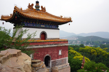 View of the landmark Summer Palace, a complex of historic buildings and gardens in Beijing