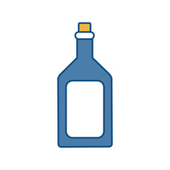 wine bottle icon over white background vector illustration