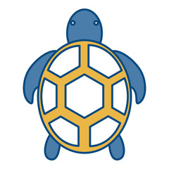 Obraz premium Tortoise icon over white background vector illustration