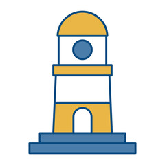 lighthouse icon over white background vector illustration