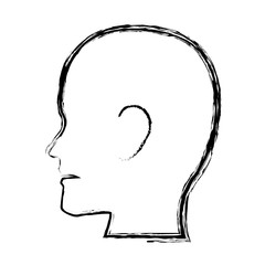 silhouette human man profile people healthy vector illustration