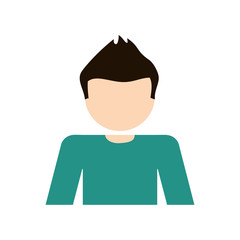 avatar man icon over white background colorful design vector illustration