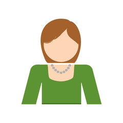 avatar woman icon over white background colorful design vector illustration