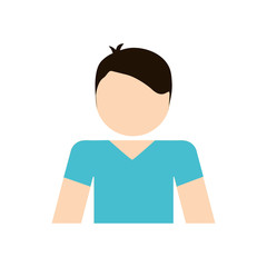 avatar man icon over white background colorful design vector illustration