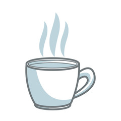 coffee cup beverage drink break office icon vector illustration