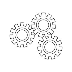set gear wheel cog cooperation teamwork concept vector illustration
