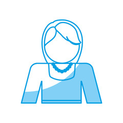 avatar woman icon over white background vector illustration