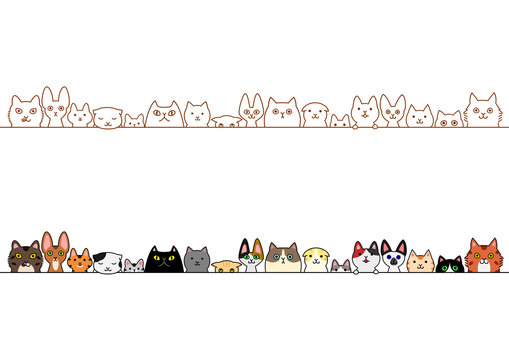 cute cats border set