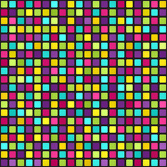 Multicolor square pattern. Seamless vector geometric background