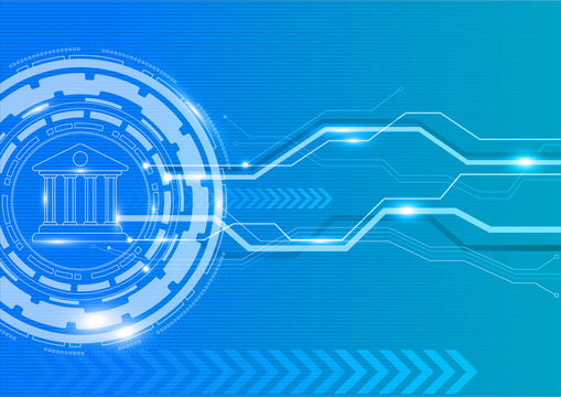 Digital Banking with graphic innovation concept