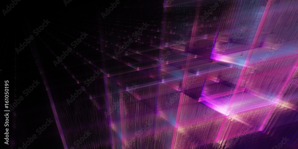 Poster abstract background element. fractal graphics series. three-dimensional composition of repeating gri