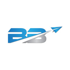 Fototapeta premium initial letter BB logo origami paper plane