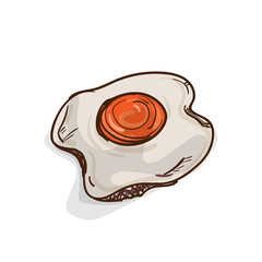 Fried egg drawing object 