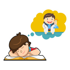 become a chemist. dream big illustration