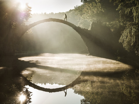 Rakotzbr&uuml;cke Br&uuml;cke Kromlau Sachsen