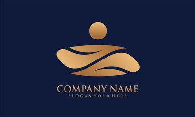 Fototapeta premium abstract yoga logo