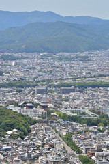 Fototapeta na wymiar 大文字山から見た京都市風景