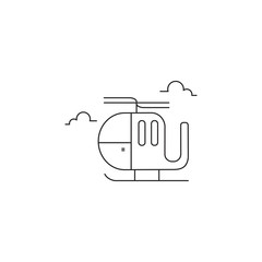 Helicopter line icon