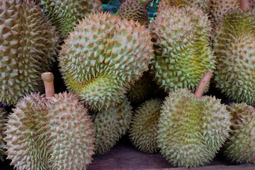 Naklejka na ściany i meble Durian, King of Tropical Fruits in Thailand.