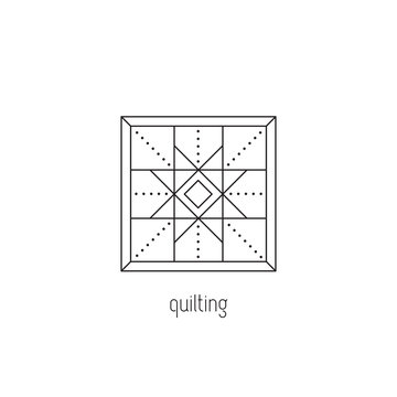 Quilting line icon
