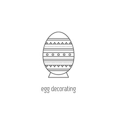 Egg decorating line icon