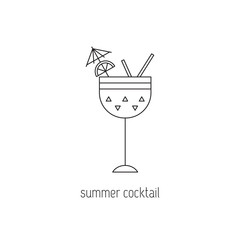 Cocktail line icon