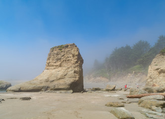 Big Stone Boot at Devil's Punchbowl Beach, OR