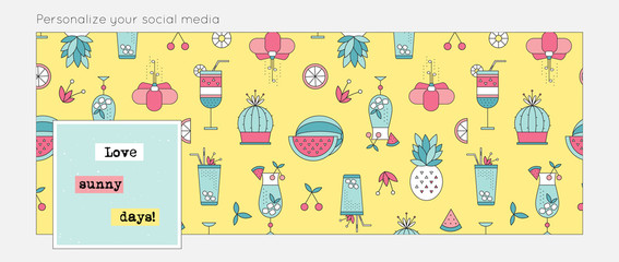 Summer background for social media