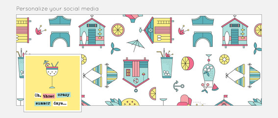 Summer background for social media