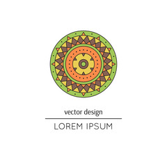Mandala line icon