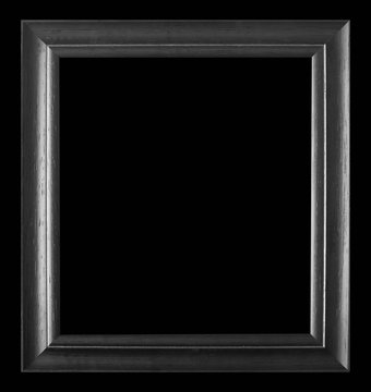 old antique frame isolated on black background
