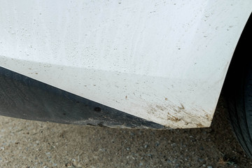 Dirty Car.Concept photo of car wash