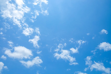 Fototapeta na wymiar Clouds in the blue sky on a sunny day